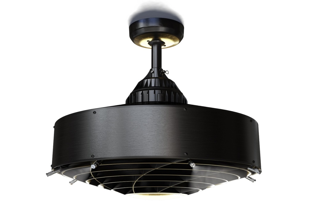 Ceiling Mount Misting Fan - Black Metallic