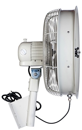 [68025-WK] 18" Oscillating Misting Fan (White) With 5 Nozzle Hub