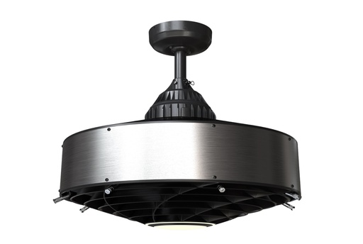 [68020-CF-BRUSHED TITANIUM] Ceiling Mount Misting Fan - Brushed Titanium
